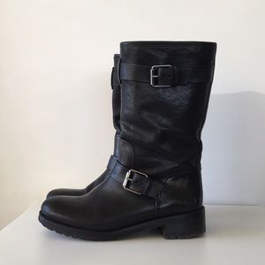 Tory burch leather black boot